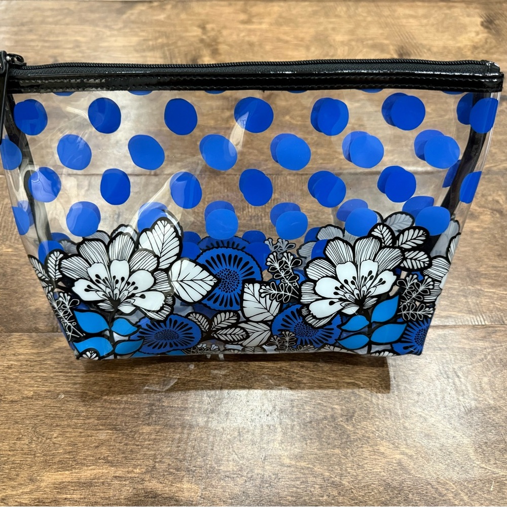Vera Bradley Clear Beach Cosmetic Bag in Blue Bayou